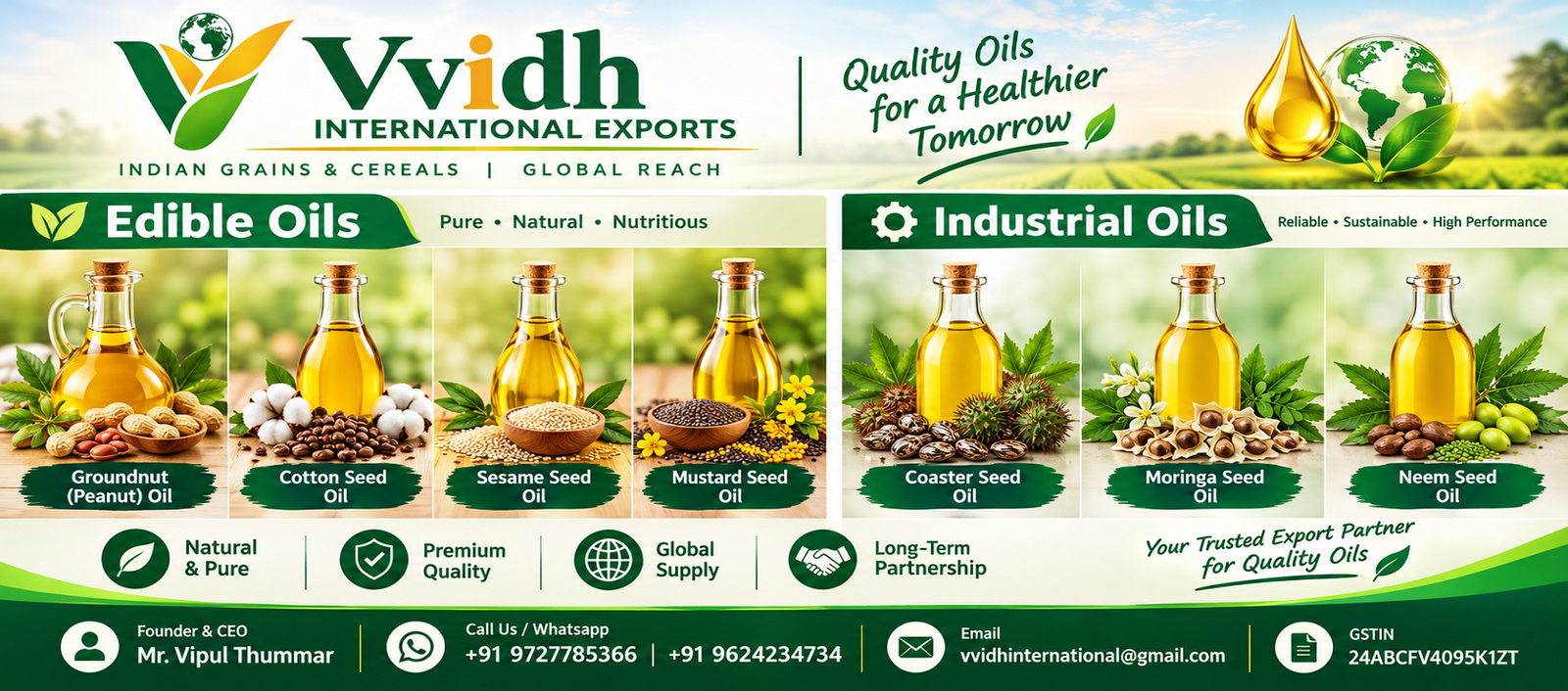 Home vvidh international oils showcase